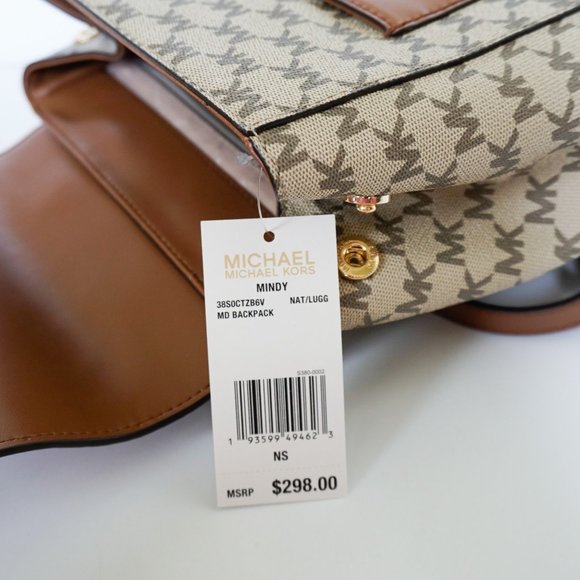 Michael Kors Mindy M Backpack MK Natural/Brown main image 4